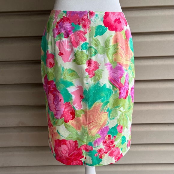 •Talbots• Floral Lined Pencil Skirt - Size 12 - Picture 4 of 8